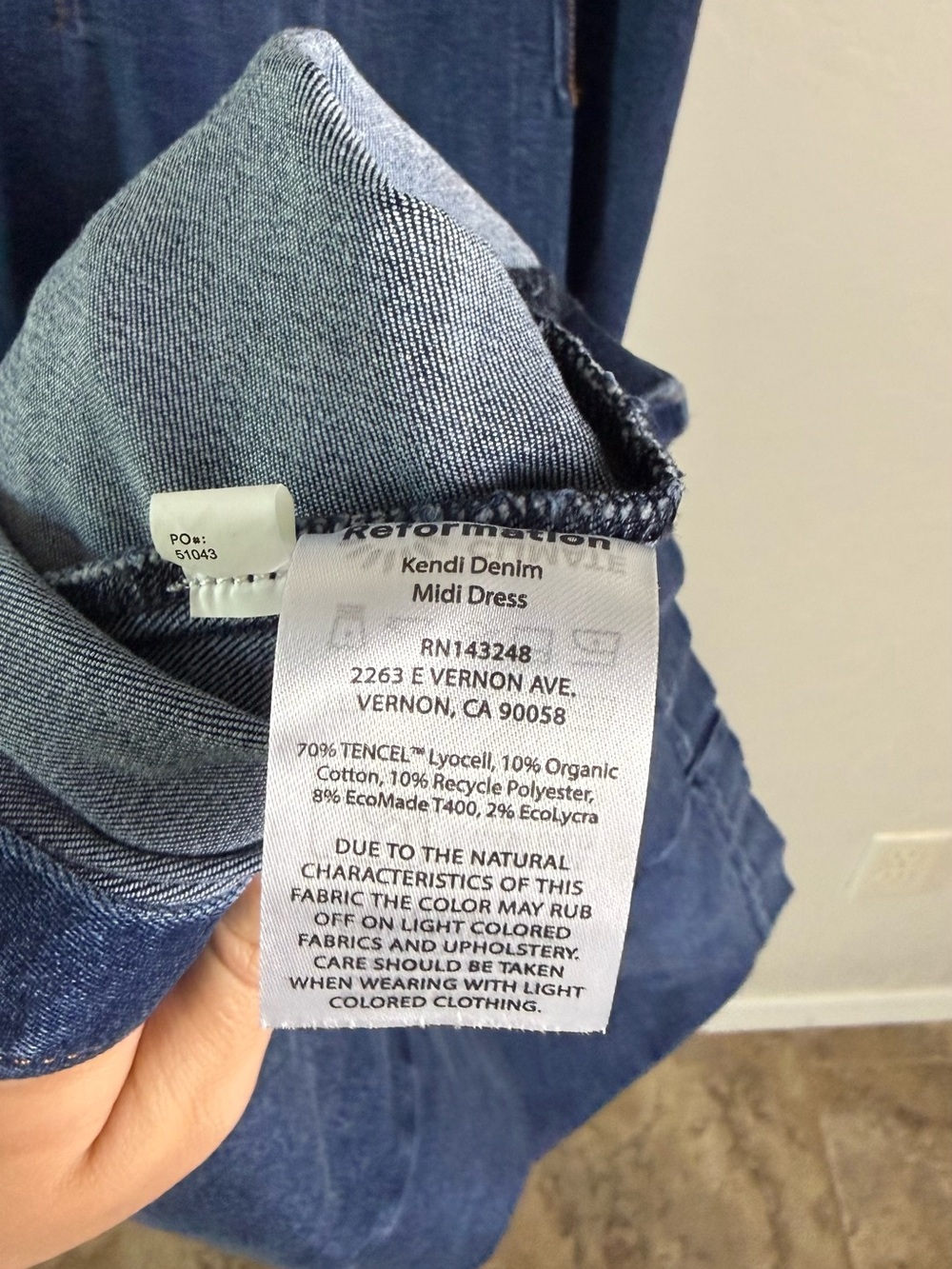 Reformation Jeans Kendi Denim Midi Dress 2 - Picture 12 of 15